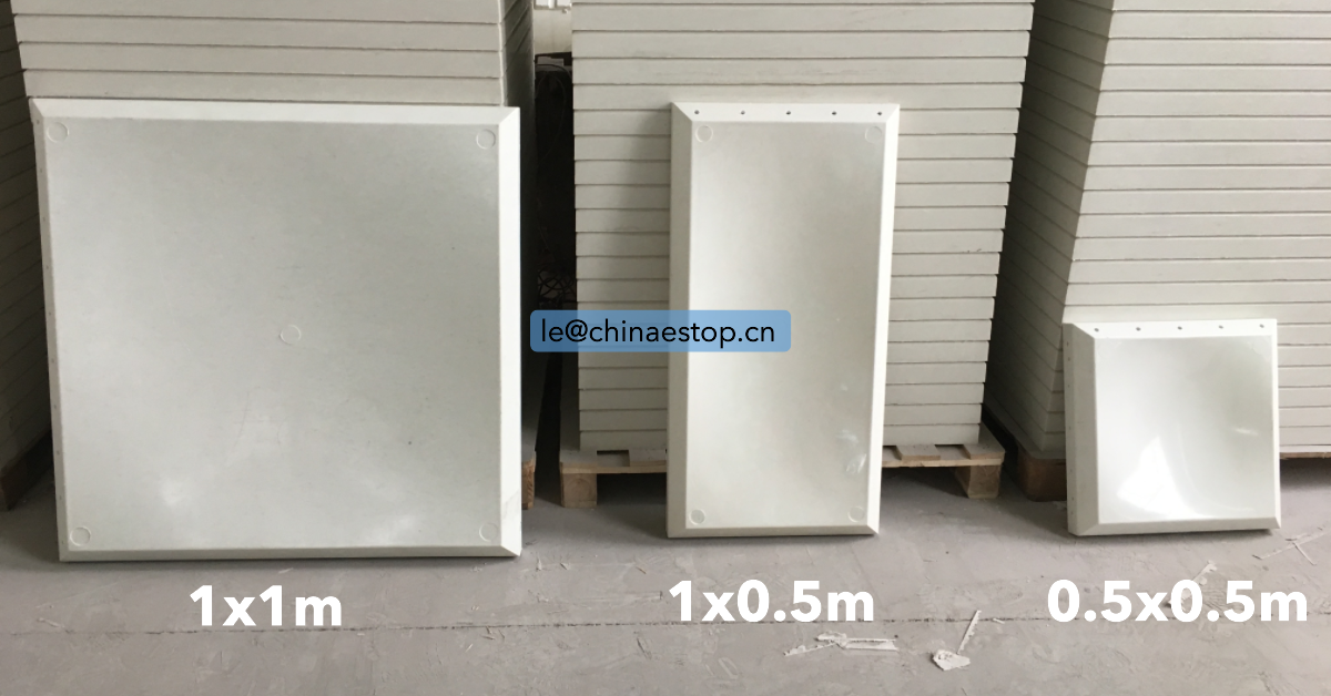 GRP water tank panel dimensions