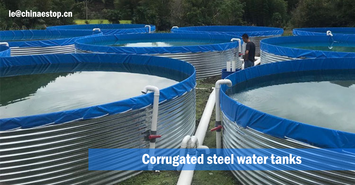 Corrugated steel water tanks